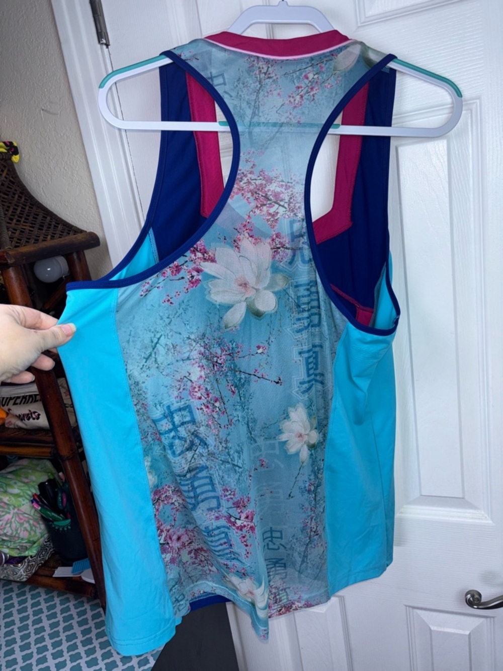 CROWNED ATHLETICS MULAN Tank Top in Navy, Teal & Pink XXL NWOT - Picture 8 of 14